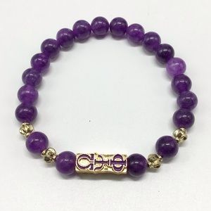 Omega Psi Phi Amethyst Bracelet